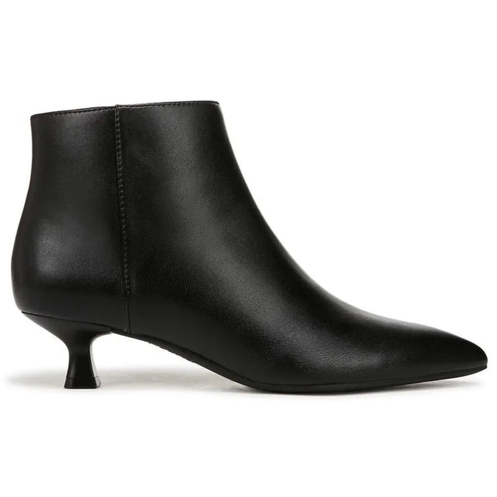 LifeStride Maya Black Ankle Bootie Women 9.5 W Kitten Heel Pointed Toe NEW